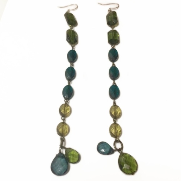 Jewelry - Vintage cut glass, gorgeous long earrings✳️